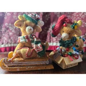 1994 Enesco Corp Christmas Decor (Set of 2)